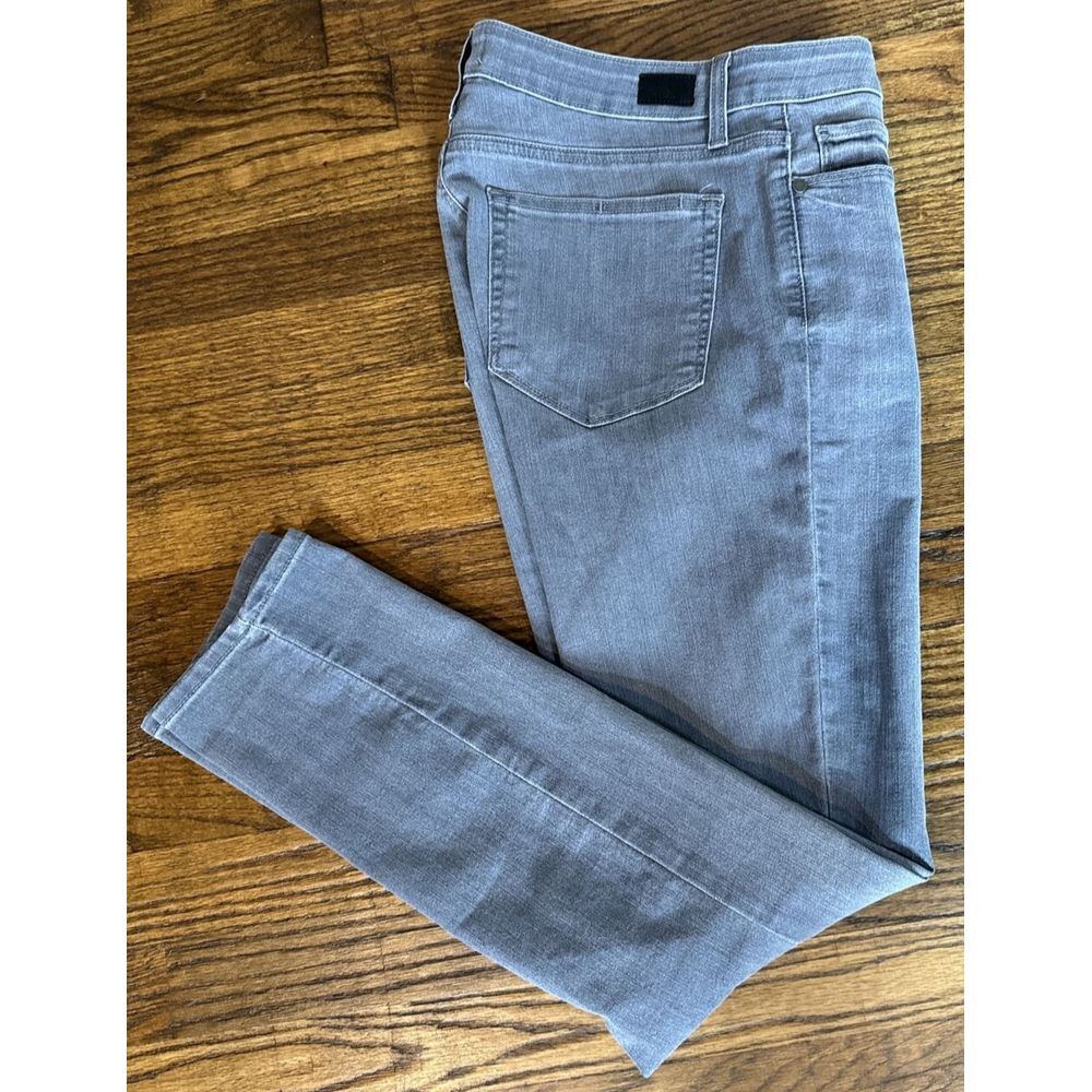 Paige Jeans Women W30X29‎ Gray Denim Skyline Ankle Peg Stretch Mid-Rise Pants - Picture 1 of 14